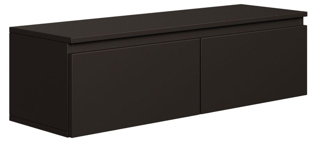 Selsey Bemmi - Mensola da parete per TV, nera, 100 cm Immagine del prodotto 