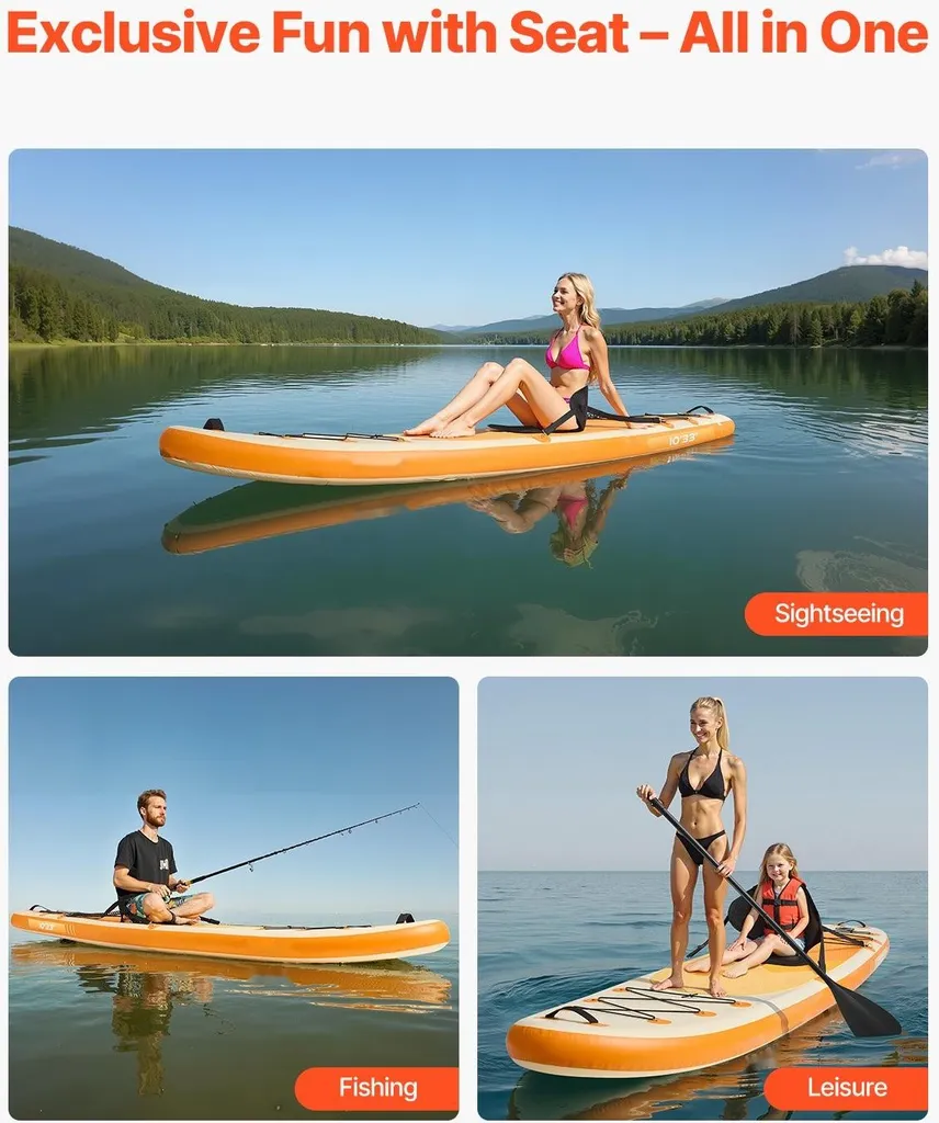 Stand Up Paddle gonflable polyvalent Pack complet avec pagaie et sac