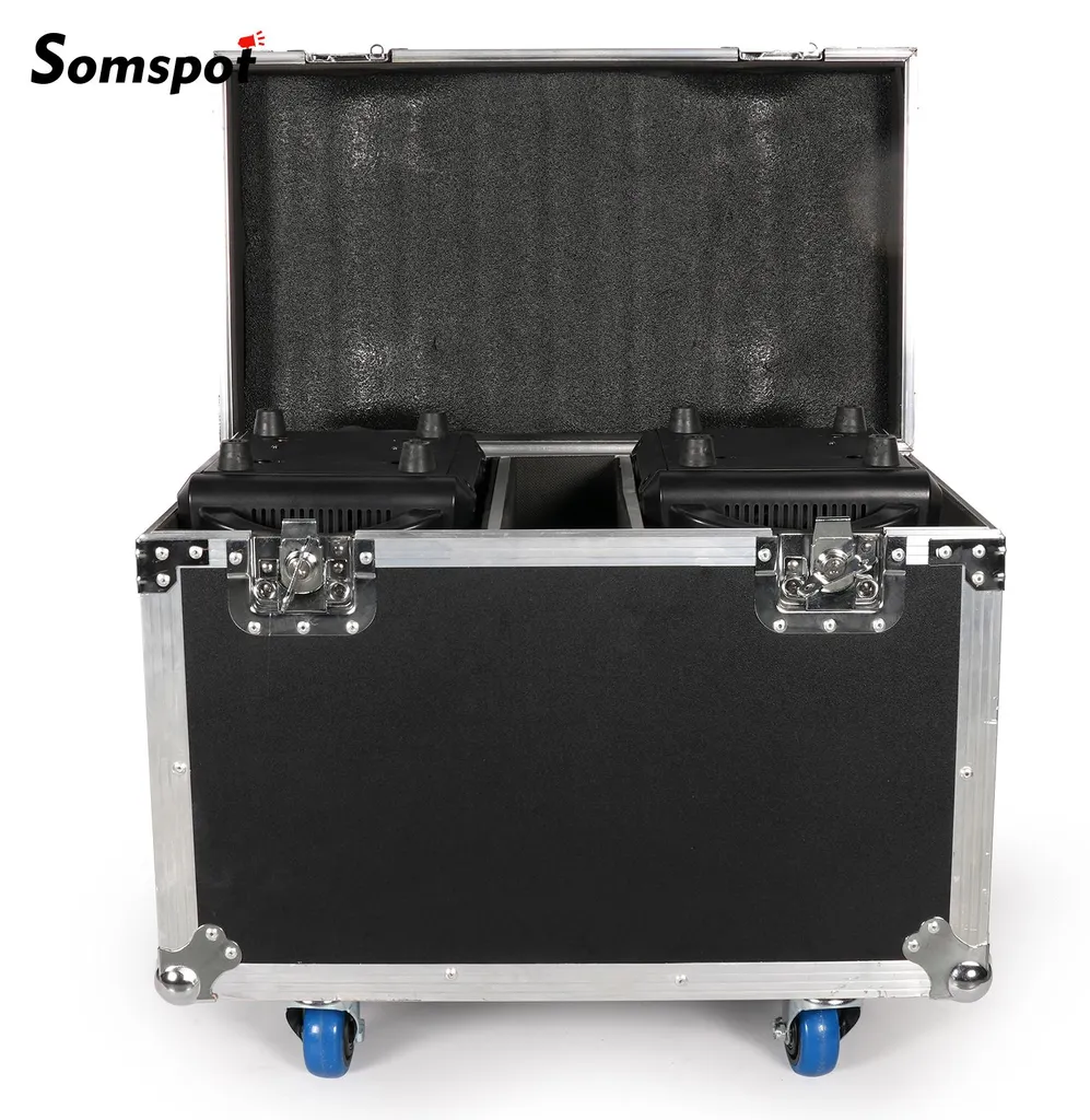 Coffre de transport pour éclairage LED - Flightcase robuste noir rigide
