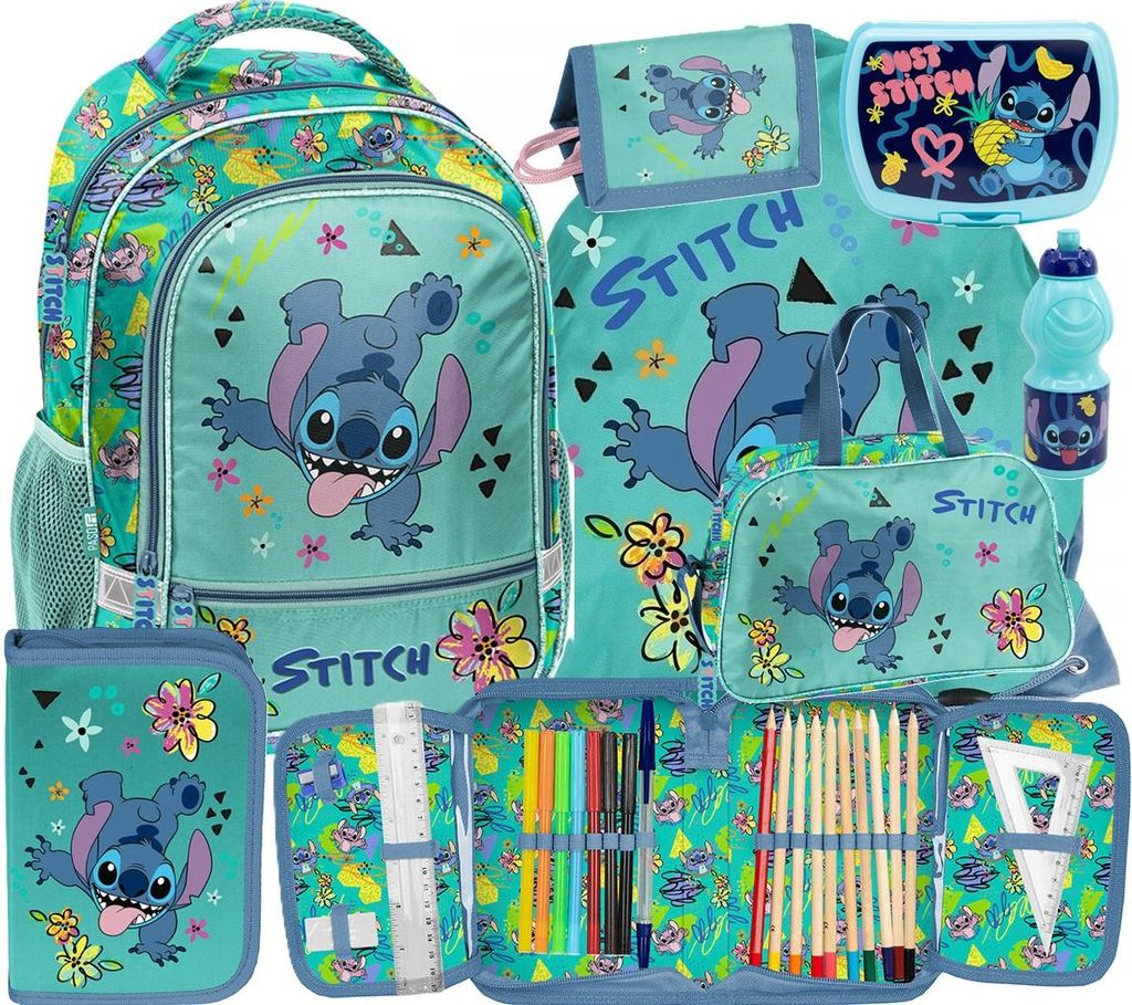 7tlg Lilo und stitch Schulrucksack set Rucksack Schulranzen Produktbild 