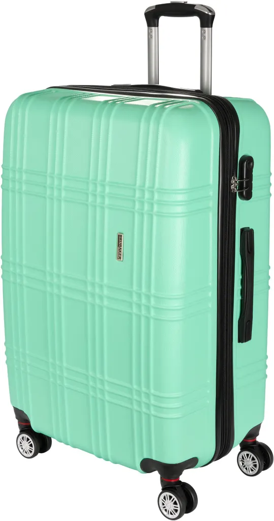 Valise de voyage XL pour vacances - Bagage rigide 4 roues menthe pastel