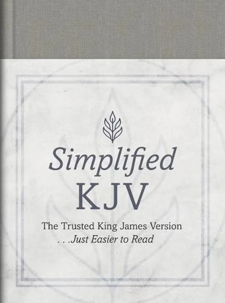 Livre de la Bible KJV Simplified Pewter Branch - Texte Anglais Clair