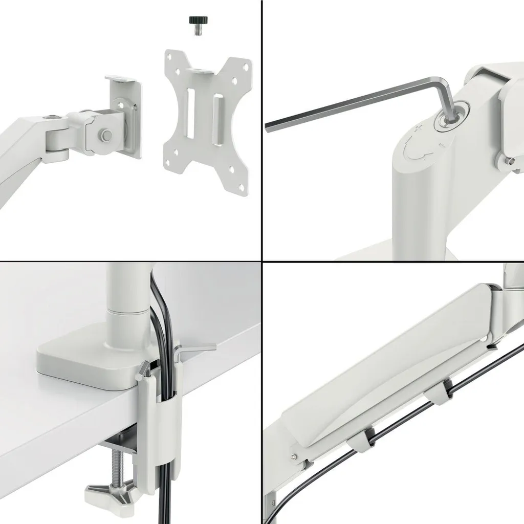 Support écran et portable LEITZ Ergo gris avec pince de table robuste - 7