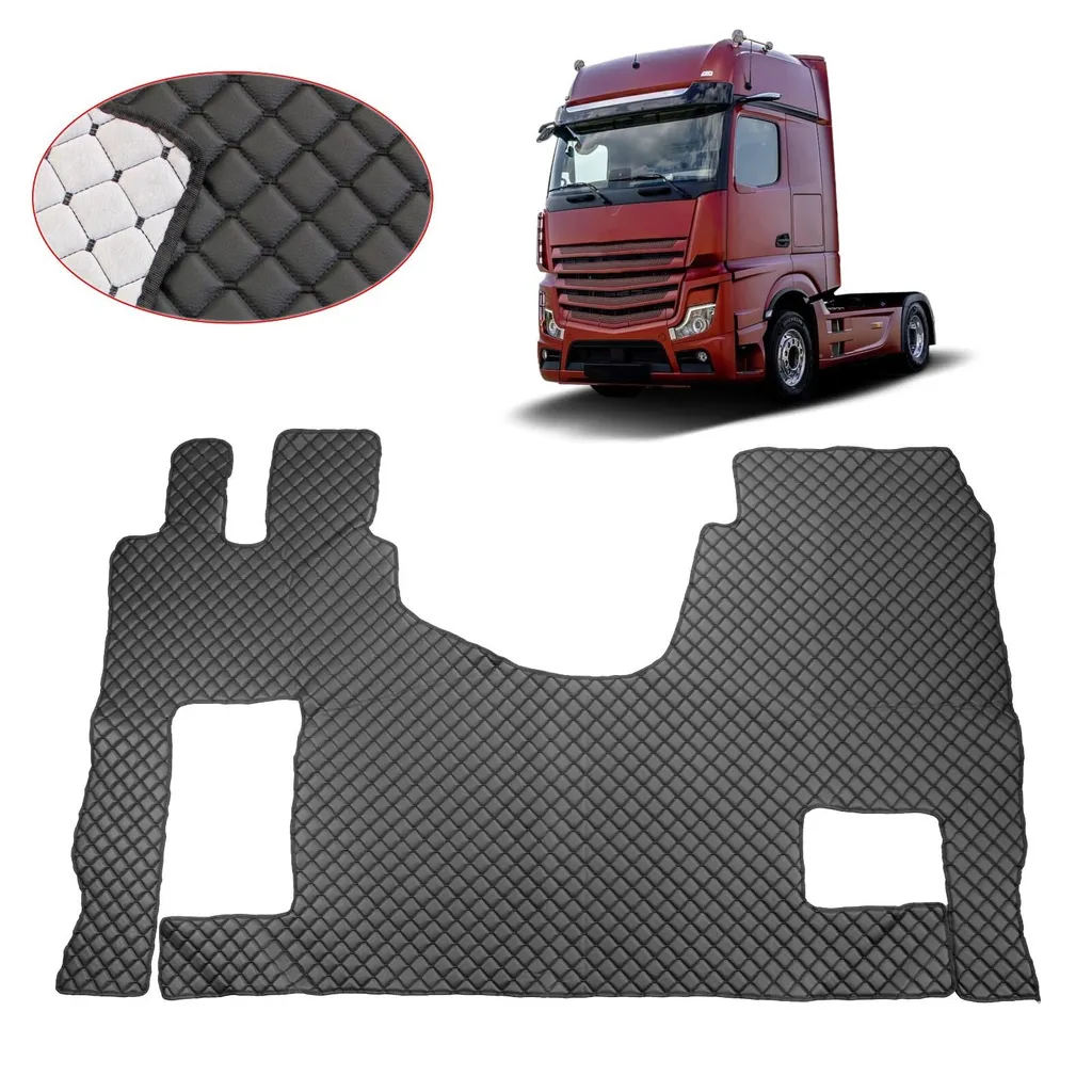 Tappeti Camion Mercedes Actros MP4/MP5 in Eco-Pelle Nera - Cambio Auto