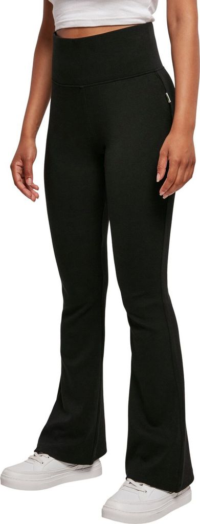 Urban Classics Leggings Damen Ladies Organic Interlock Bootcut Leggings schwarz 3XL
