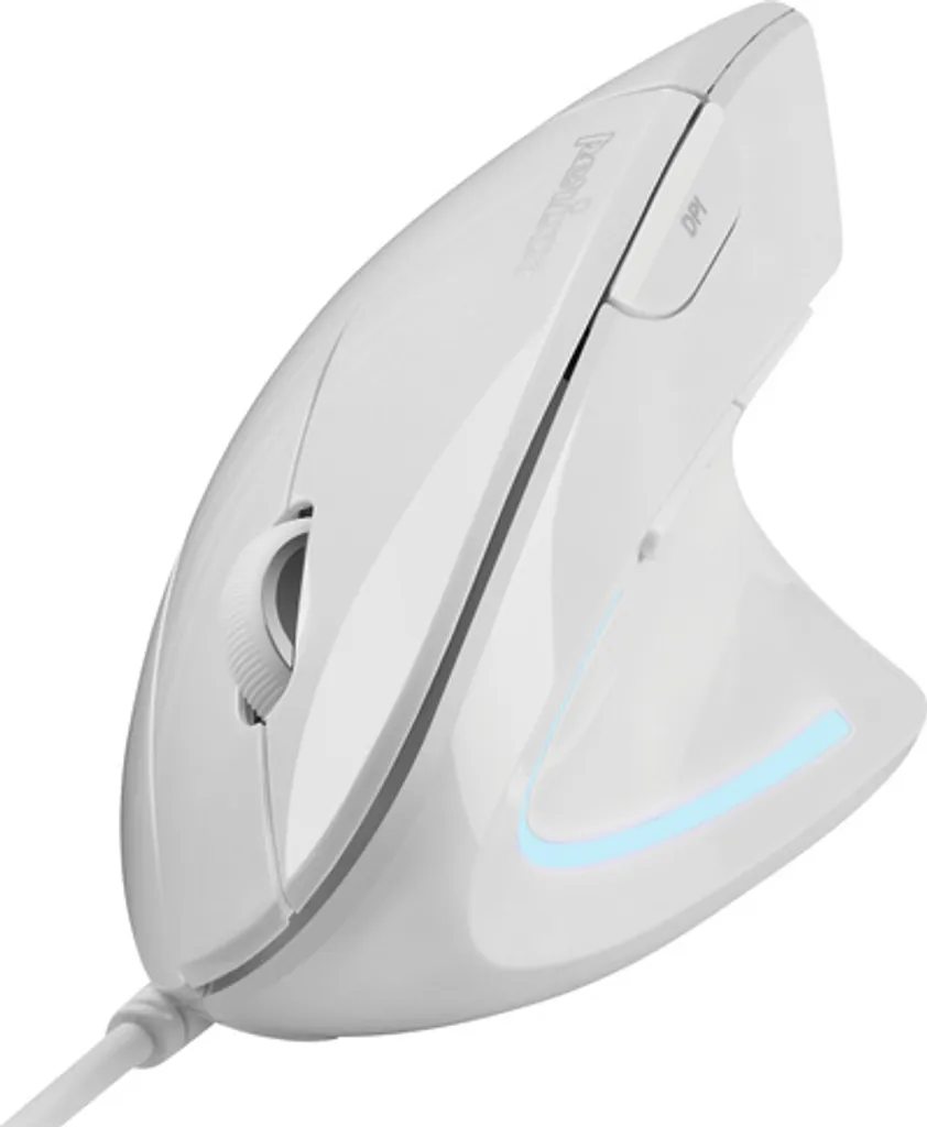 Souris Bureautique Ergonomique Blanche Filaire pour Soulager le Poignet 6D