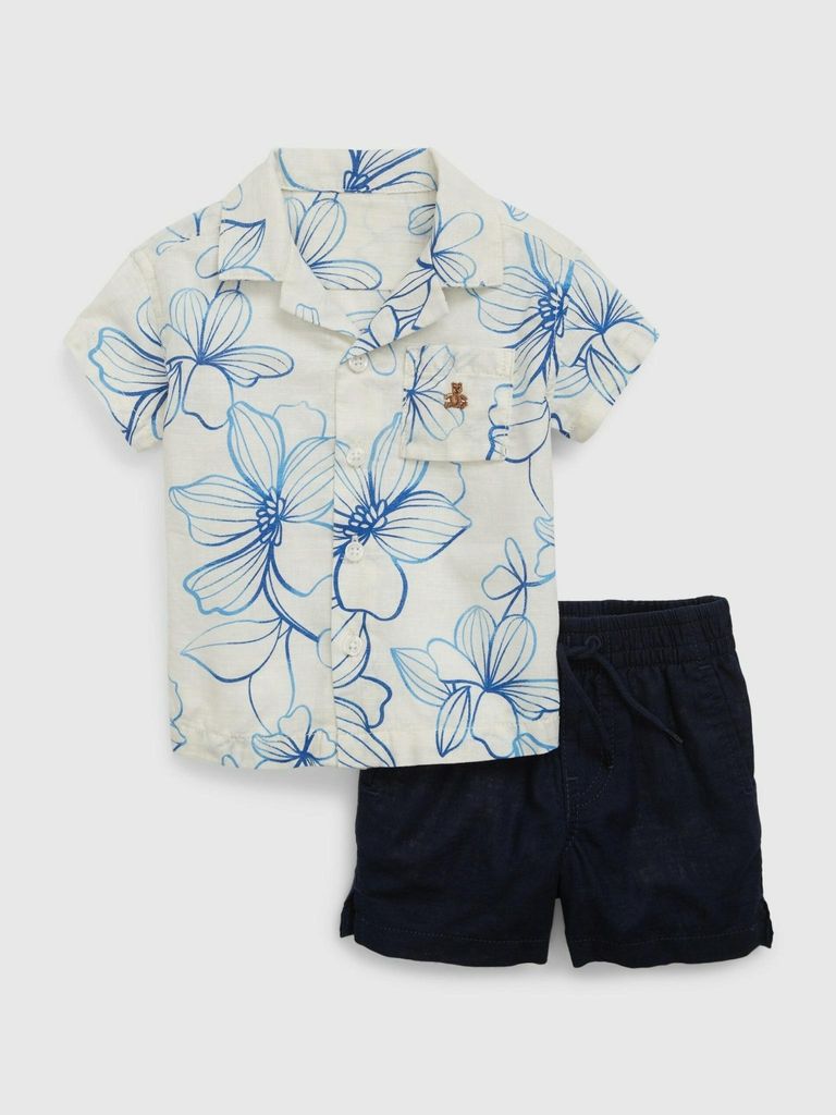 GAP Baby-Leinenhemd und Shorts 3-6M