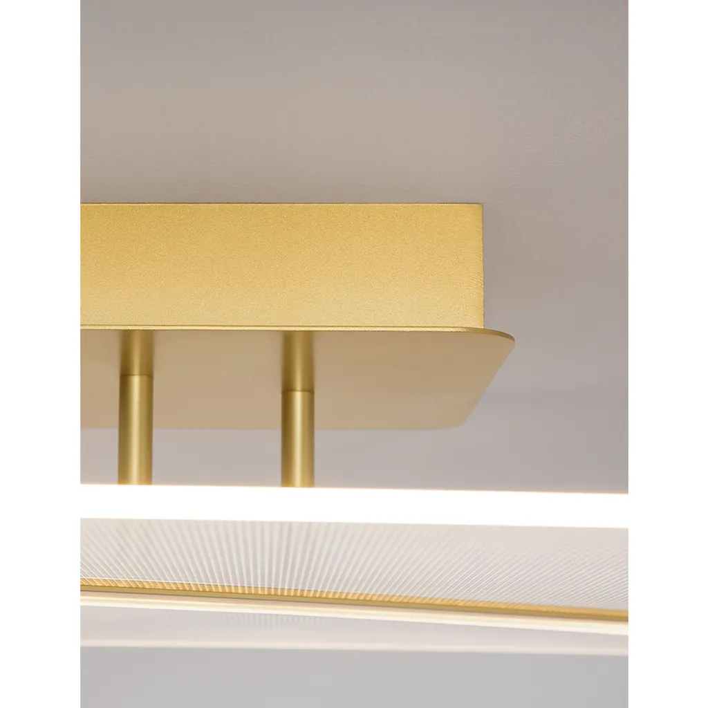 Plafonnier LED carré Jertuna Nova Luce 33W éclairage blanc chaud doux