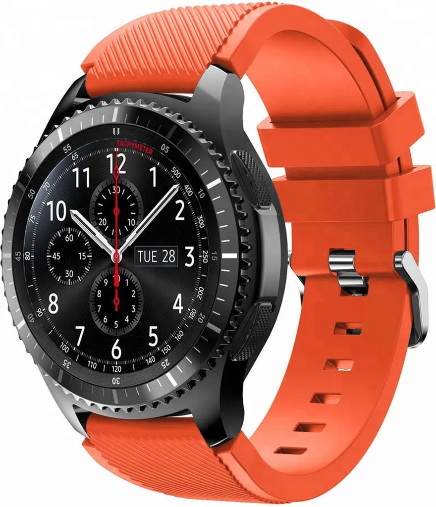 Bracciale 22 mm per Samsung Galaxy Gear S3/Gear 2/ Huawei Watch GT Watch 2 Pro per Ticwatch Pro in arancione