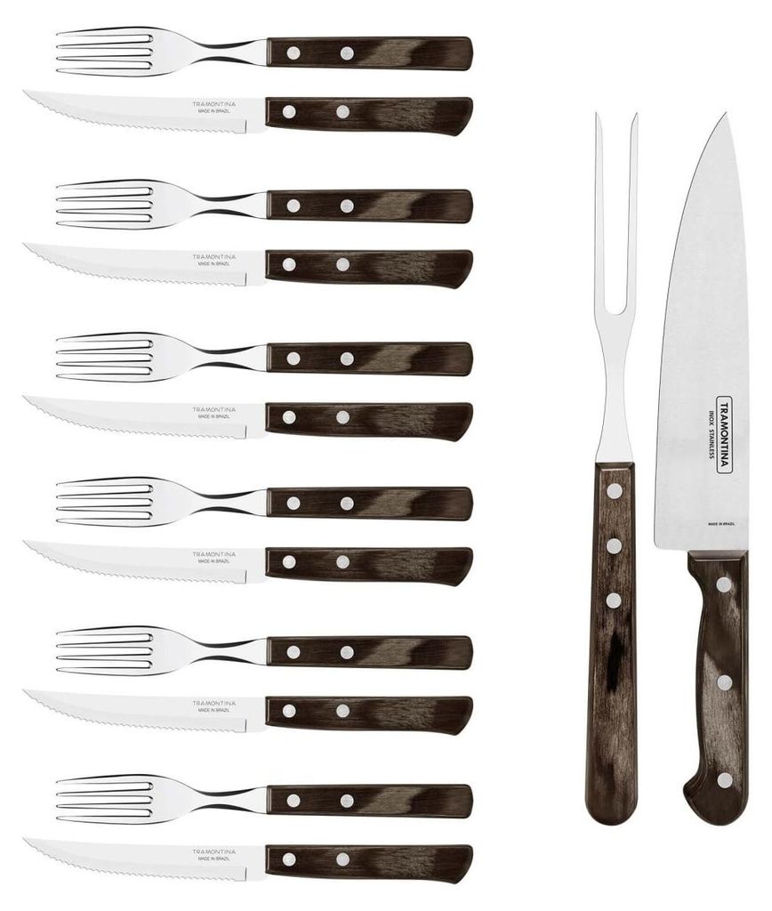 Set di posate per bistecca e griglia 14 pezzi Immagine del prodotto 