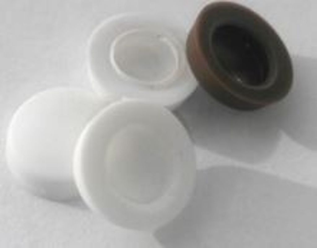 Deckel für 6HR-Schraube OK 13/40, weiß - mit Gummi- und Metallunterlegscheibe - Packung mit 500 Stück
