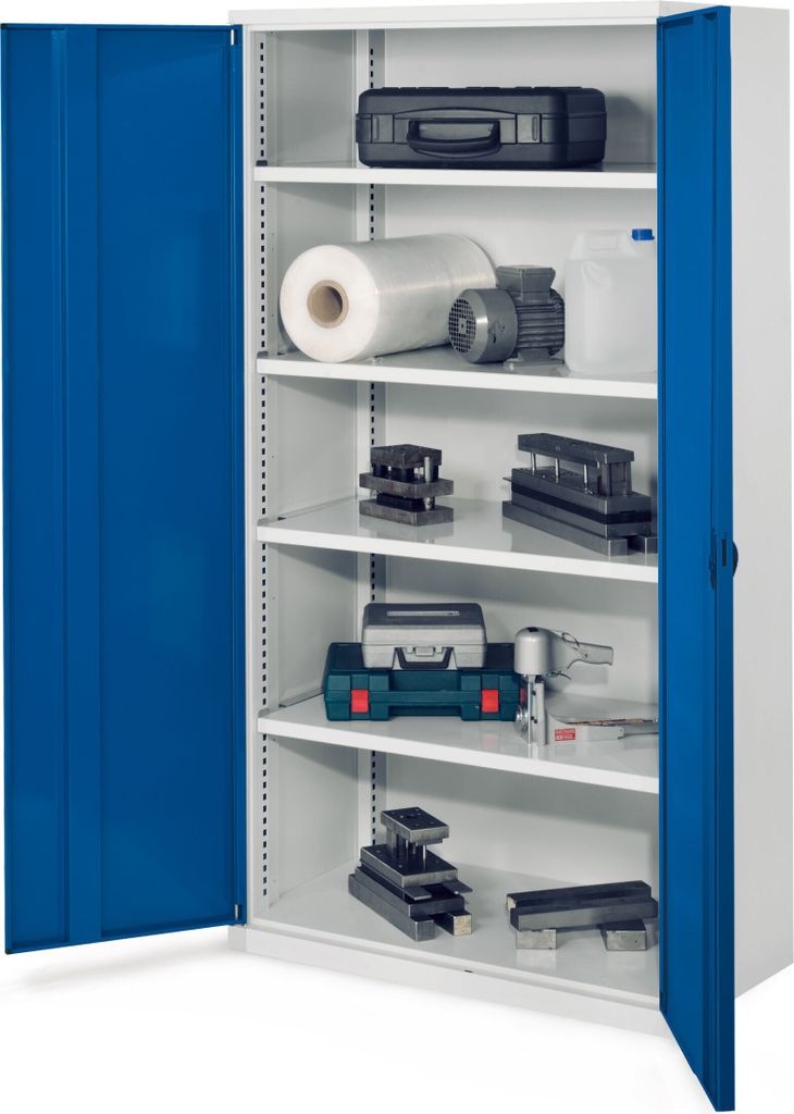Kappes Schwerlastschränke ohne Mitteltrennwand 1950x1000x600mm Modell 41 Vollblechtüren enzianblau