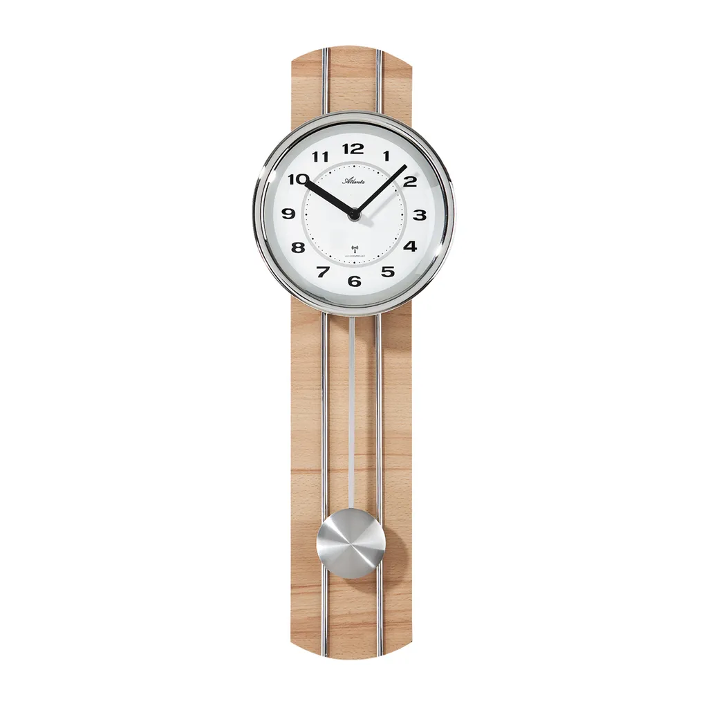 Horloge Murale Radio-Pilotée Atlanta 5104/30 au Design Sobre et Chic