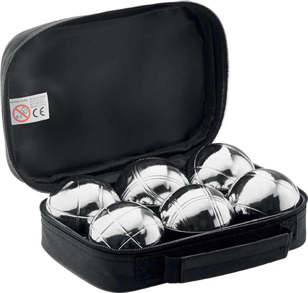 Jeu de pétanque en métal argenté pack de 6 boules Otho taille unique