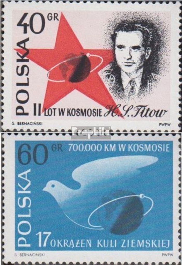 Briefmarken Polen 1961 Mi 1257-1258 (kompl.Ausg.) postfrisch Weltraumschiff