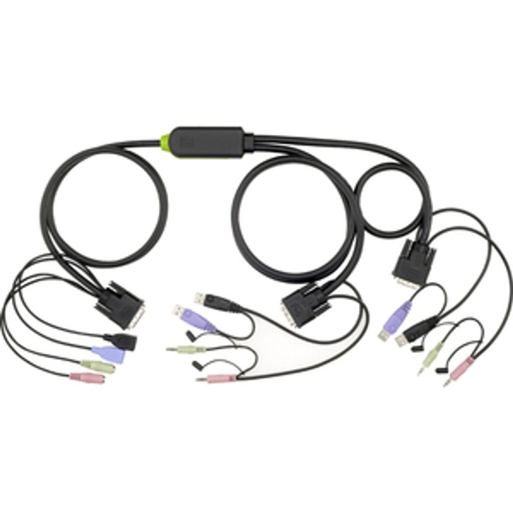 KVM Switch 2x DVI/USB KVM-0260 V2 mit Audio