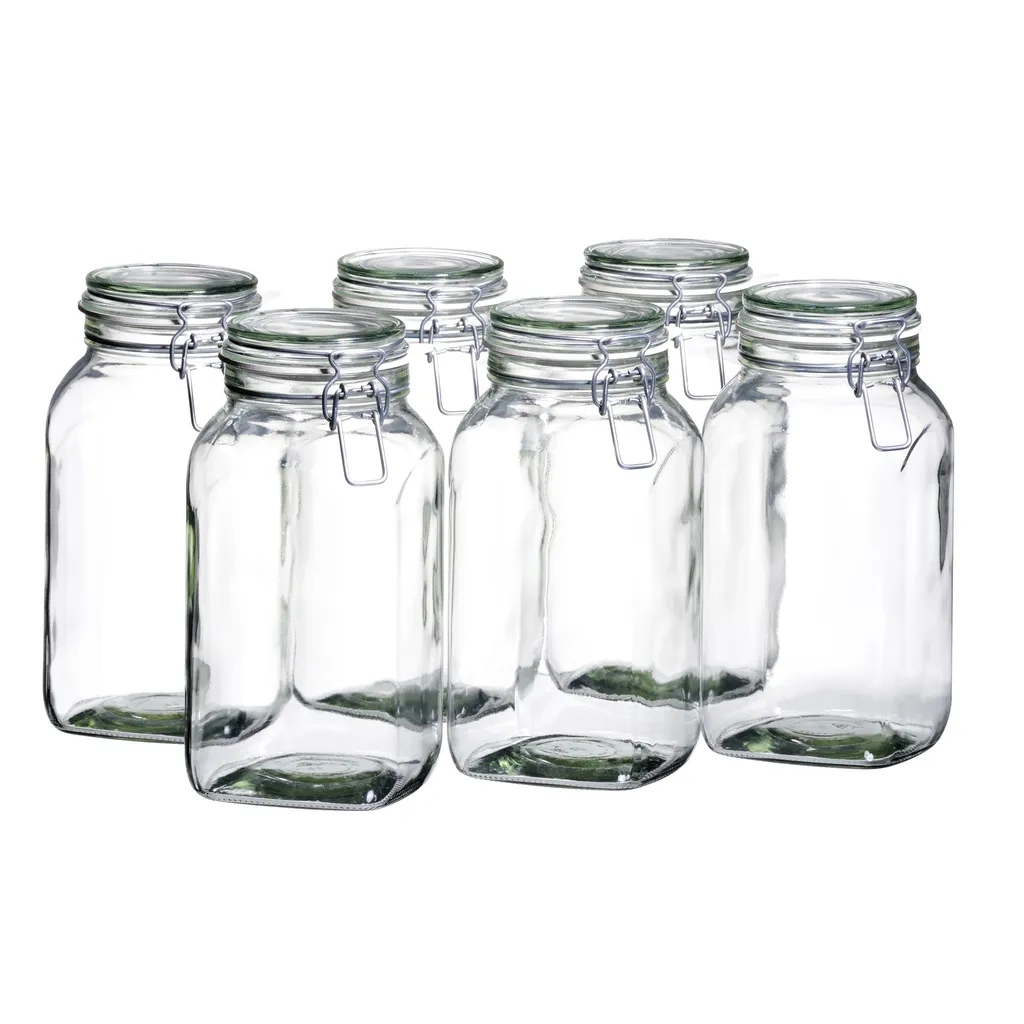Set 6 Vasi Conserve Gothika 2.5 Litri - Vetro Extra Forte