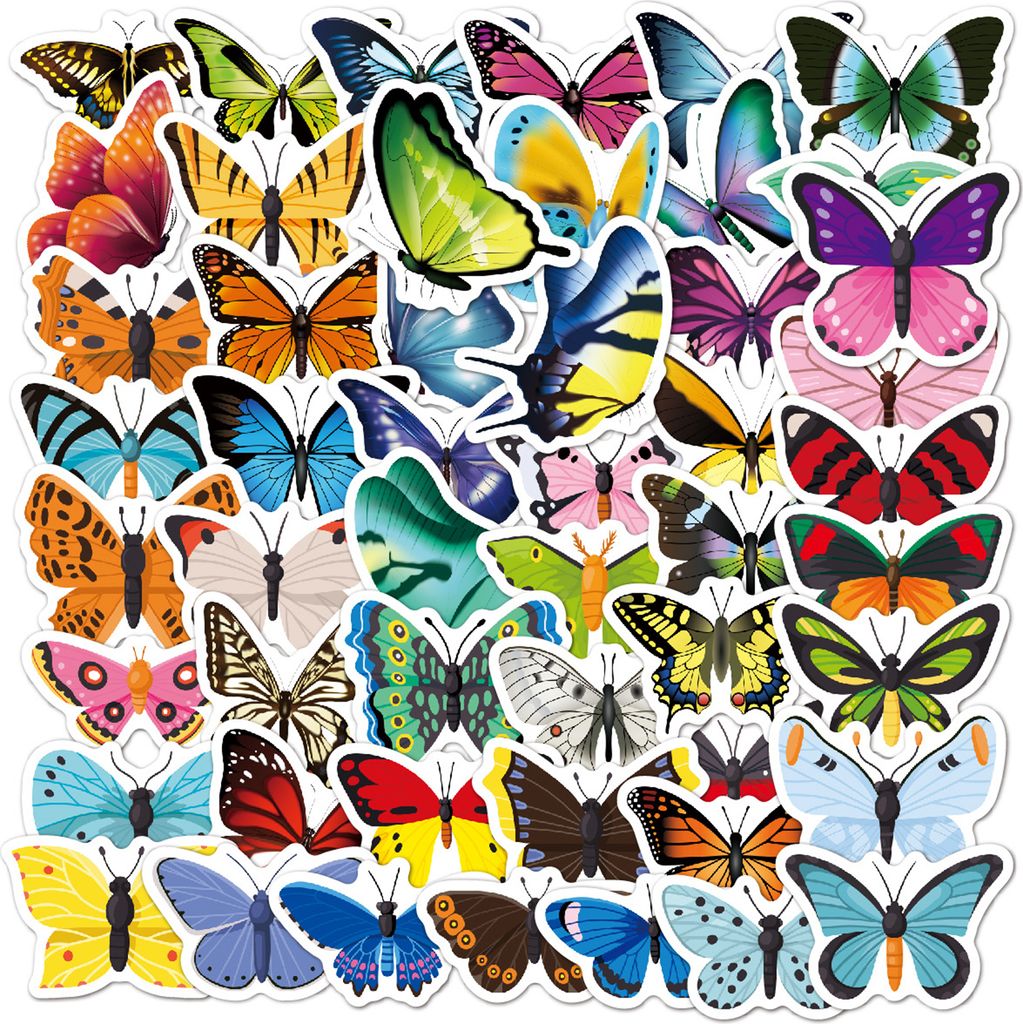 50pcs niedliche wasserdichte Aufkleber verblassen resistente klare Musteraufkleber für Skateboards Guitars Koffer Fahrräder