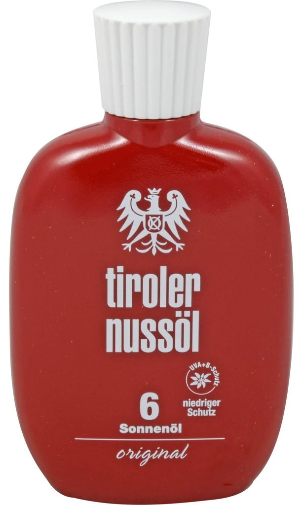 Tiroler Nussöl Original Sonnenöl wasserfest LSF 6, 75 ml Öl Produktbild 