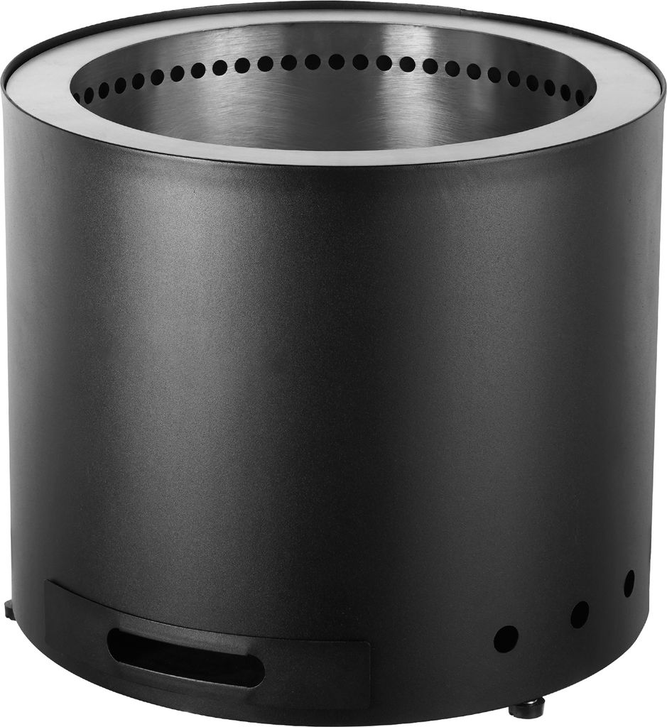 SucceBuy Rauchfrei Feuer Grube Ofen Lagerfeuer - H: 12,6 in x Dia: 15 in. Abnehmbare Aschenschale, SUS430 Edelstahl innen. Portable Outdoor Feuerst...