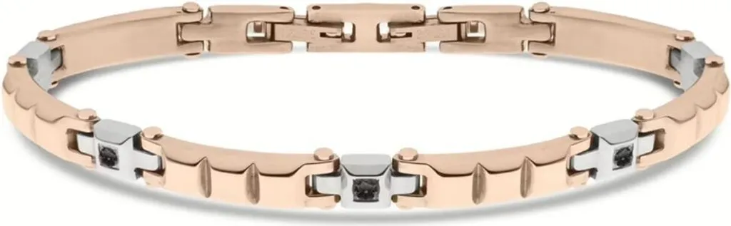 Liu Jo MLJ511 Bracciale Oro Rosa e Pietre Nere | Accessorio Donna