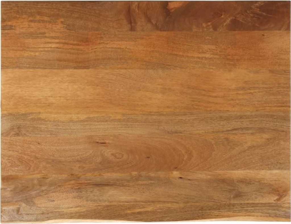 Tischplatte mit Baumkante 110x80x3,8 cm Massivholz Mango