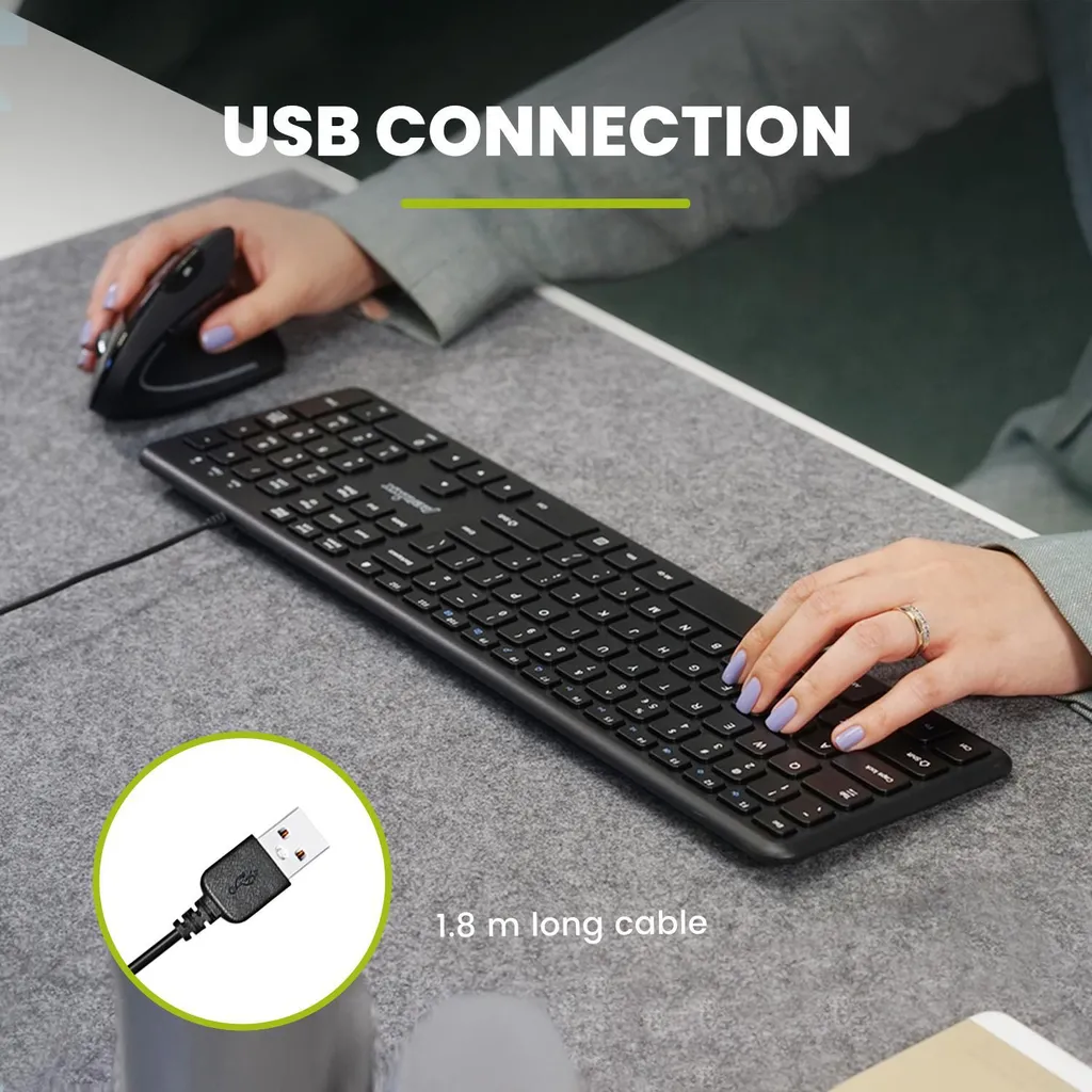 Clavier USB silencieux Perixx PERIBOARD-210 avec mécanisme à ciseaux pro - 6