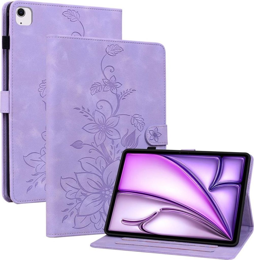 iPad Air 11 (2024/2025) Hülle - Coverup Lily Flower Klapphülle - Violett