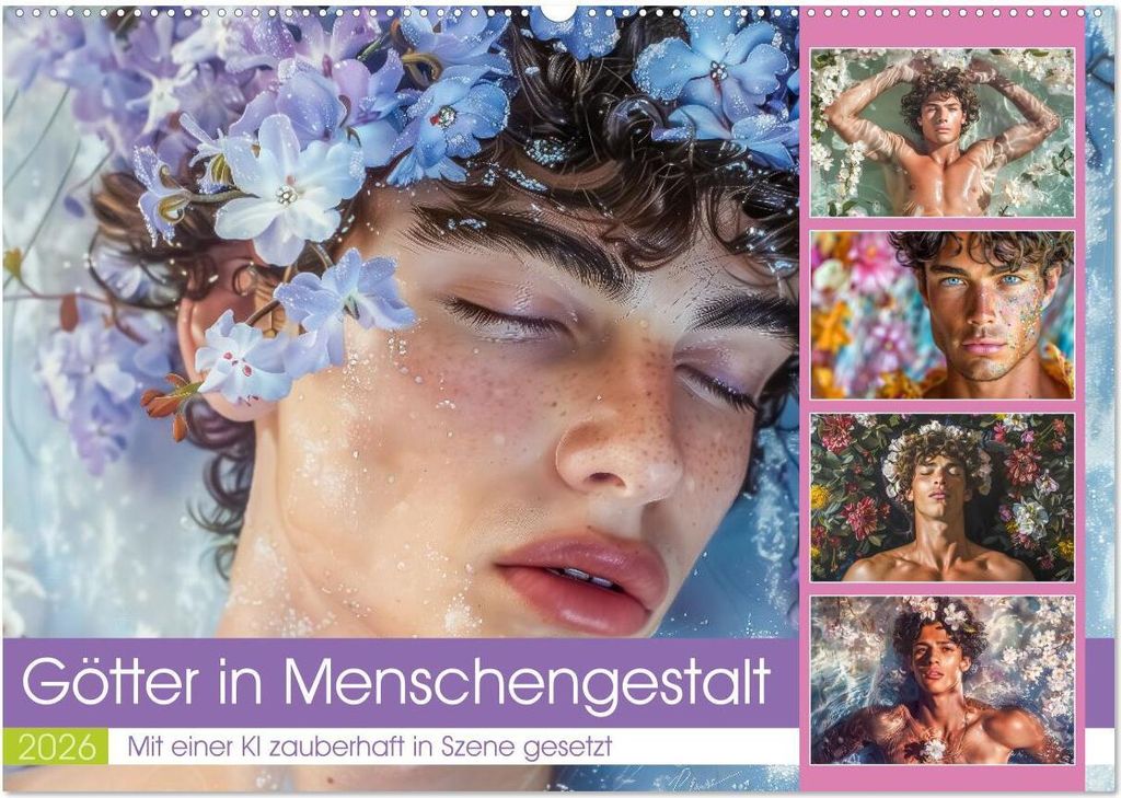 Götter in Menschengestalt (Wandkalender 2026 DIN A2 quer), CALVENDO Monatskalender