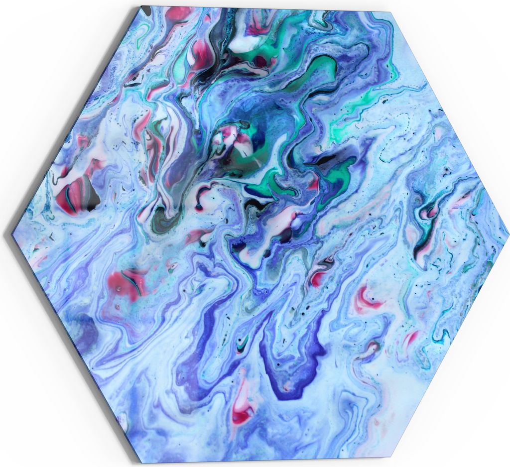 DEQORI Glasbild Echtglas 55x48 cm 'Farbenrausch der Fantasie' Wandbild Bild modern Deko