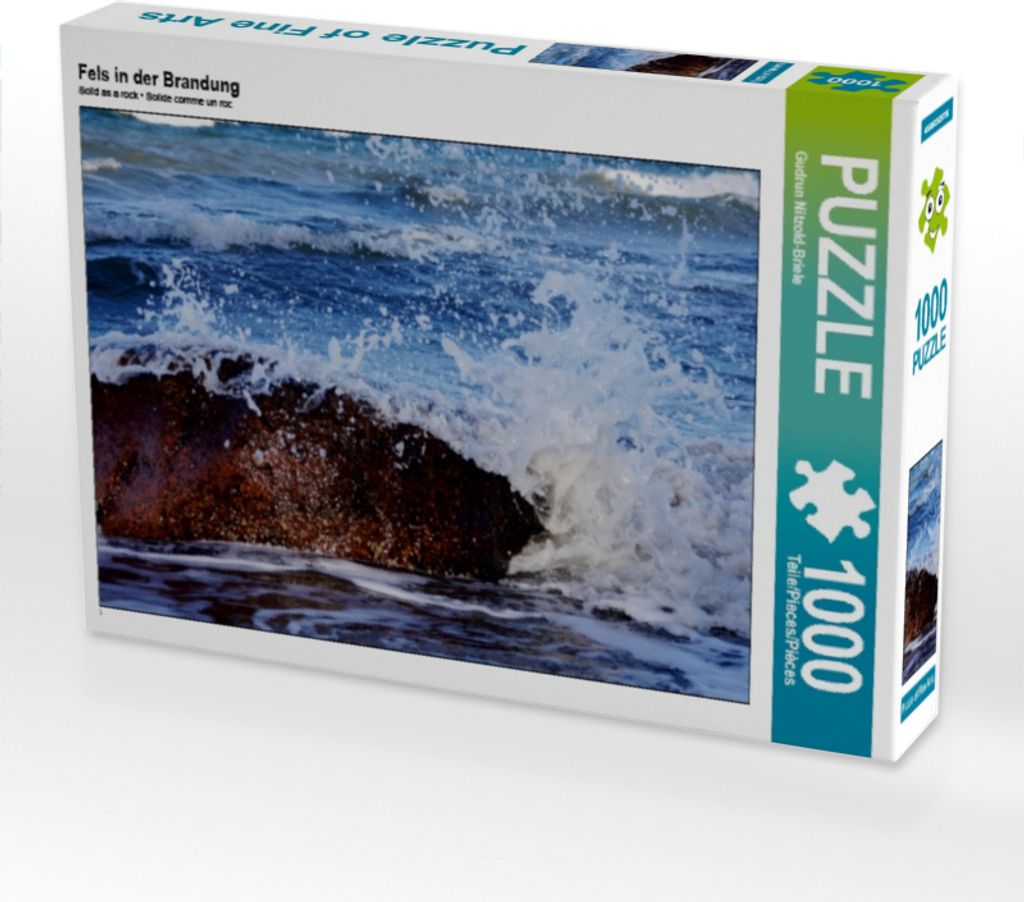 Calvendo Fels in der Brandung 1000 Teile Puzzle quer Produktbild 