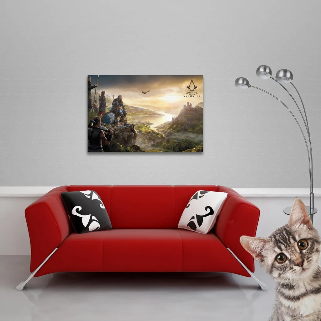 Poster Assassin's Creed Valhalla Vista avec bagues de suspension bois 92 cm - 3