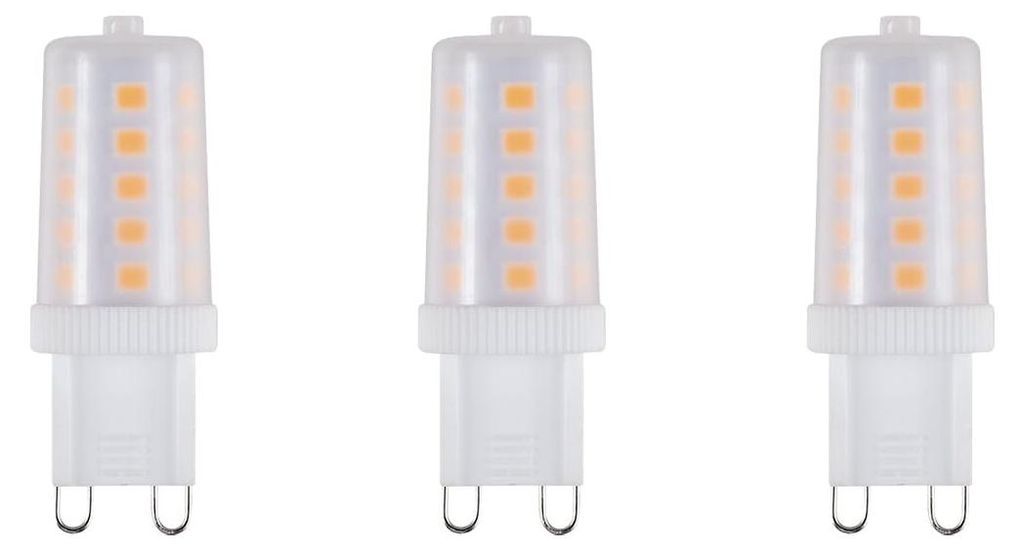 SPL G9 LED-Lampe, 3 W, dimmbar - Warmweiß - 260 lm - LED-Röhrenlampe T17 - Mattiert - 3 Stück - 2700 K - 230 V