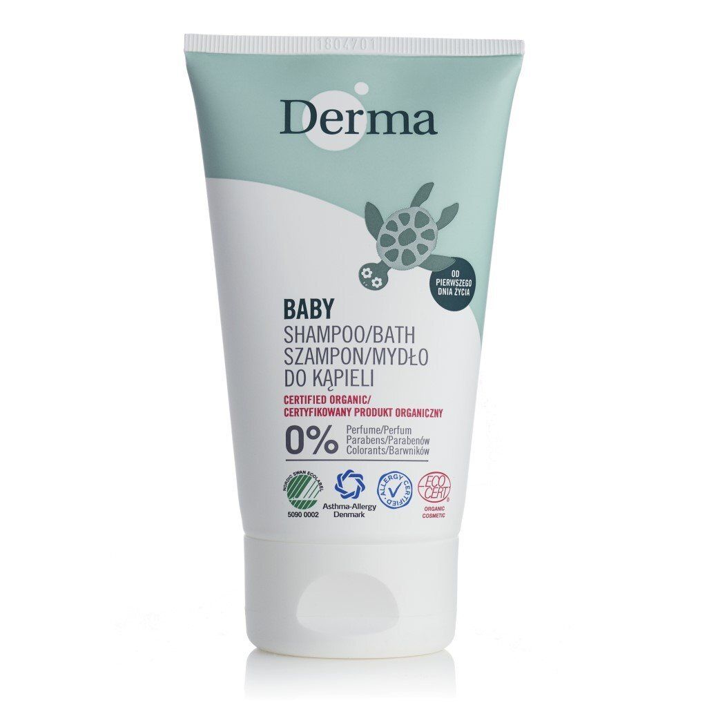 Derma eco Eco Baby Shampoo Soap Organic Paraben SLS Eocert 150ml