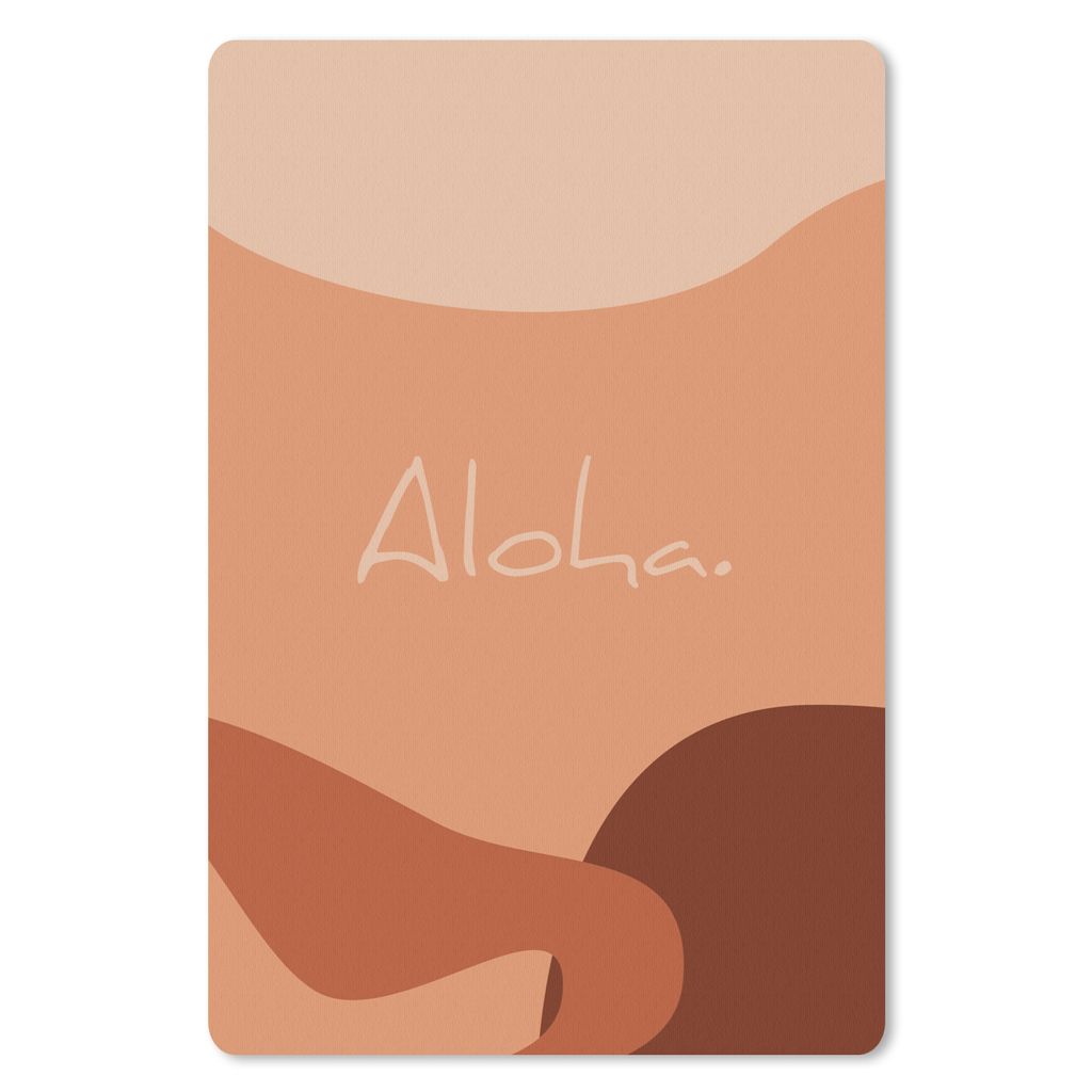MuchoWow Mauspad Mousepad Sommer - Zitat - Aloha 40x60 cm - Mousepads - Maus Mat - Pad - Mausunterlage - Schreibtisch Accesoire