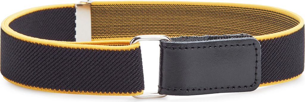 Ladeheid Kinder Gürtel Elastik-Gürtel 1-12 Jahre 34-90 cm P15 (Schwarz/Orange, 1-6 Jahre)