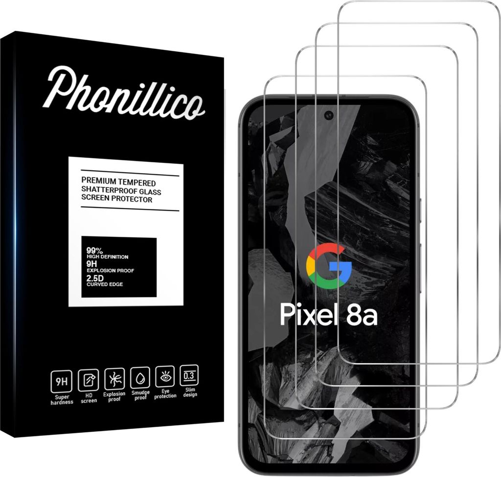 Tvrzené sklo pro Google Pixel 8a [4 kusy] Screen Protector Obrázek produktu 
