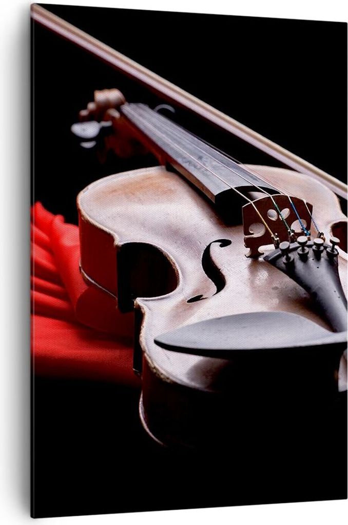 Bild auf Leinwand - Leinwandbild - Einteilig - Violine Harmonie Instrument Musik - 70x100cm - Wand Bild - Wandbilder - Leinwanddruck - Wanddekorati...
