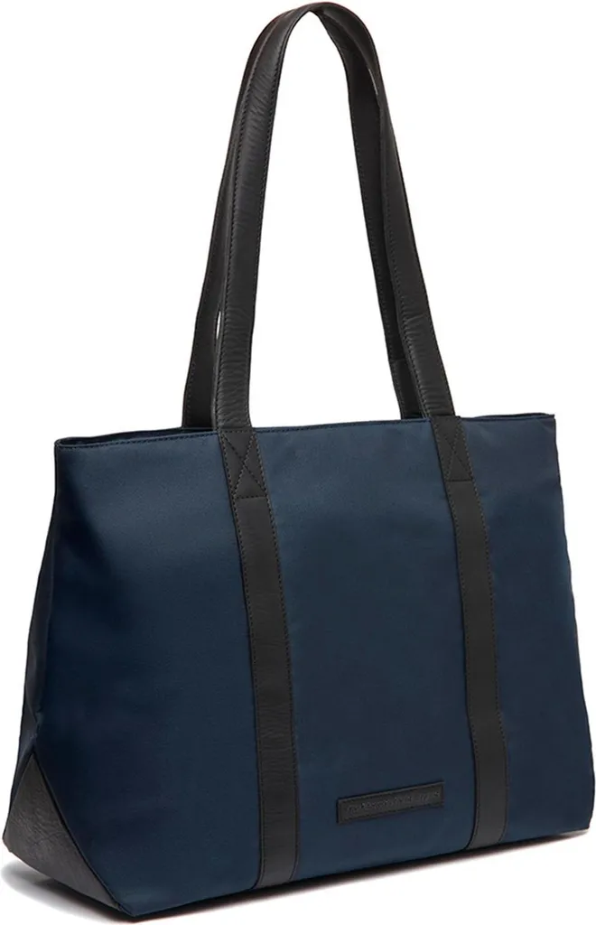 Sac ordinateur Otta Shopper cuir bleu marine avec rangement rembourré
