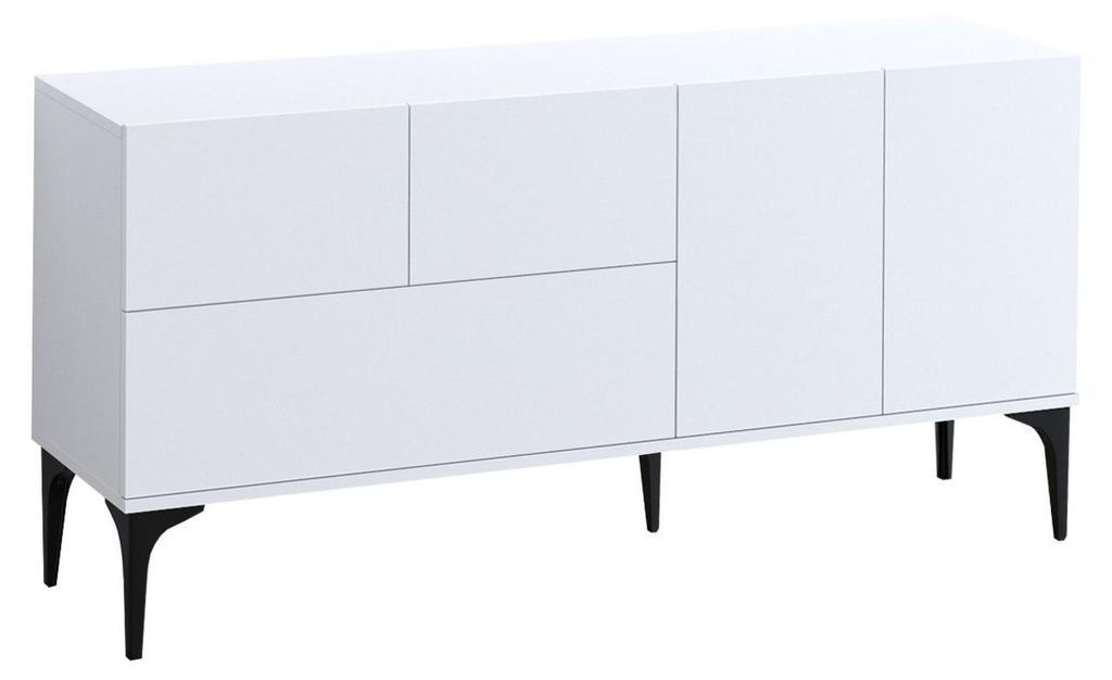 Holzbuffet "Ginny" - 150 x 35 x 75 cm - Weiß