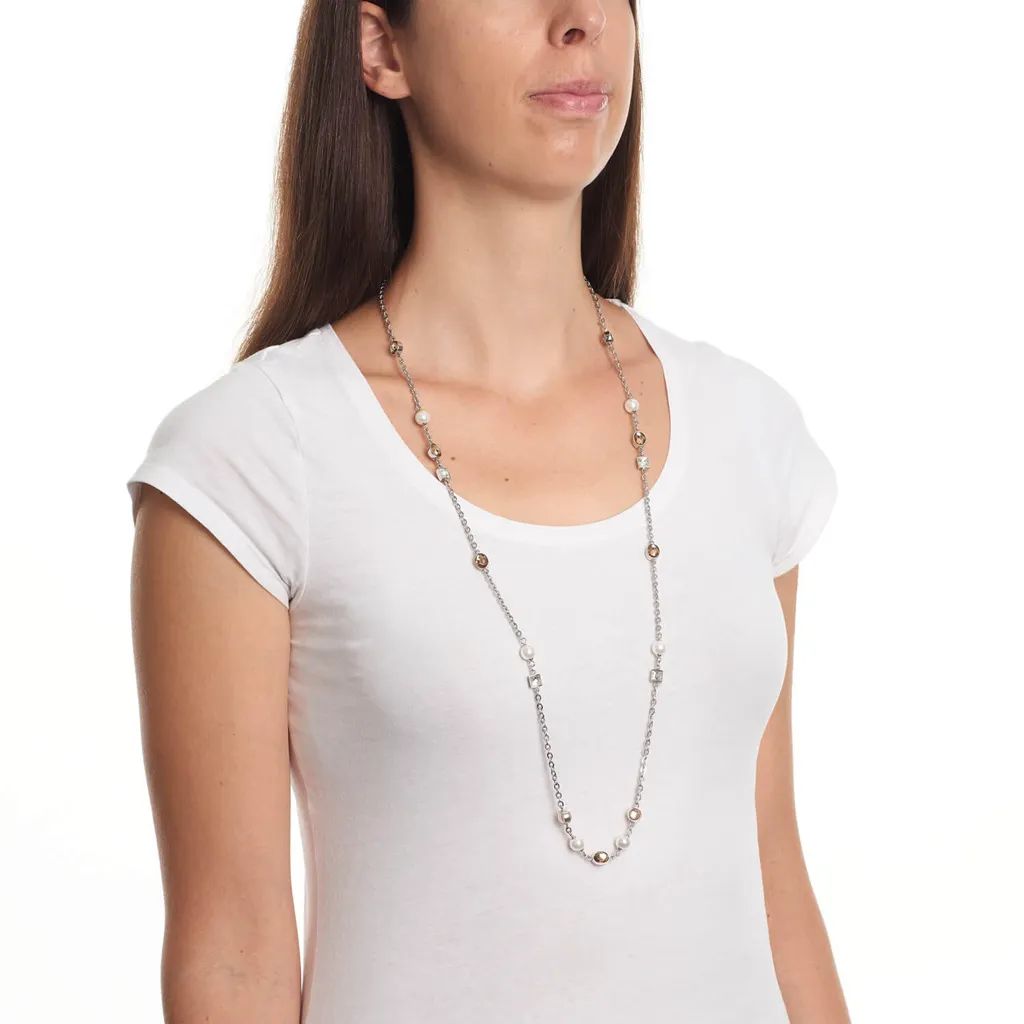 Collier Firenze acier inoxydable doré, bijou délicat réglable - 3