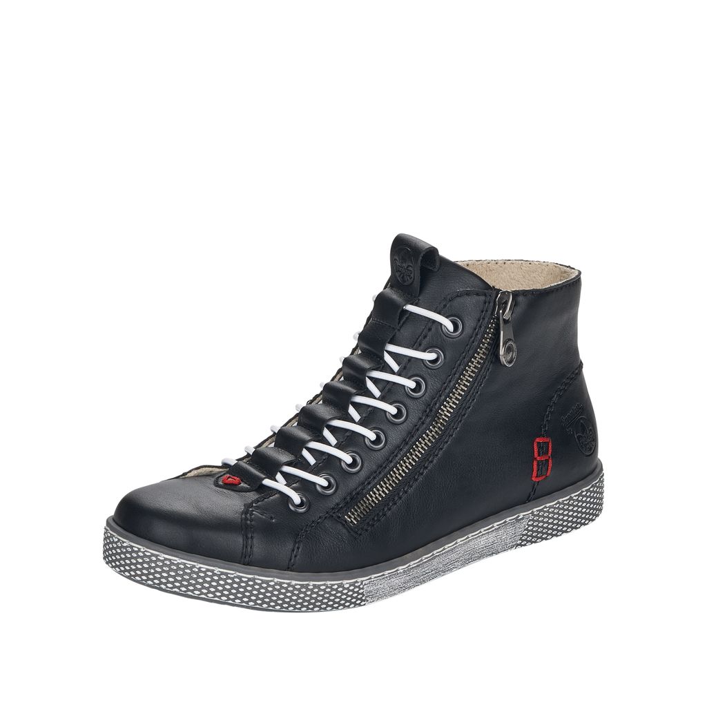 Rieker Damen Stiefeletten Reißverschluss Z1233, Größe:38 EU, Farbe:Schwarz