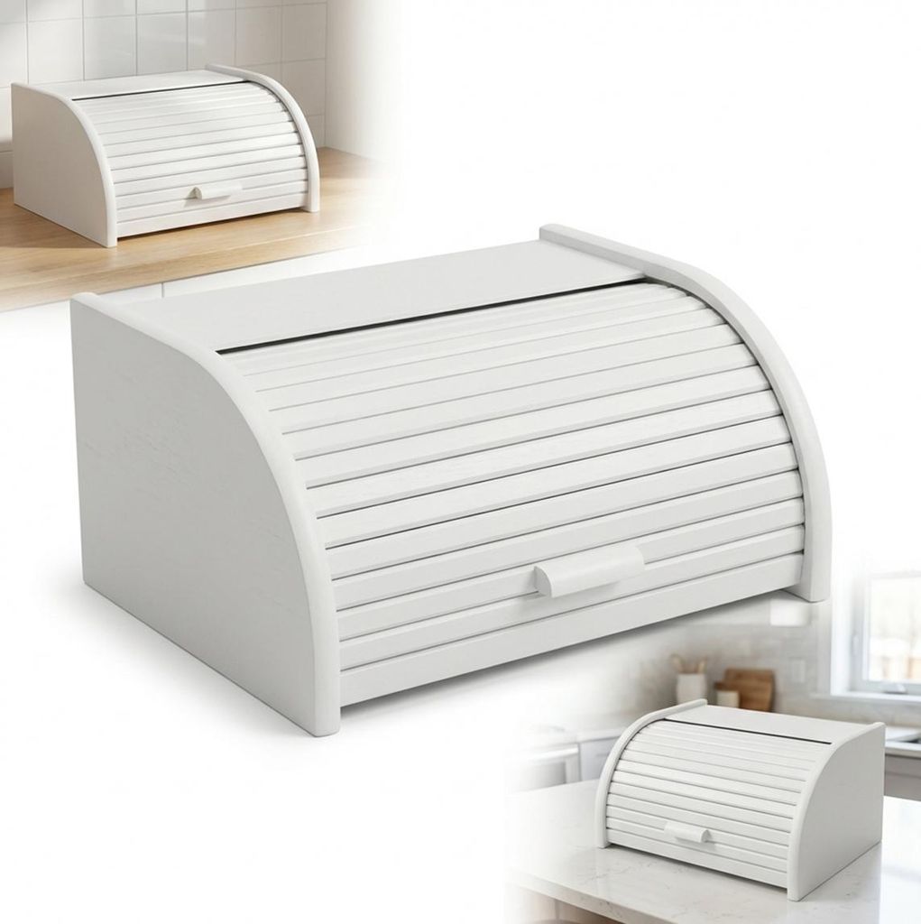 Porta pranzo in legno piccolo BIANCO 31x26x16cm - In faggio Immagine del prodotto 