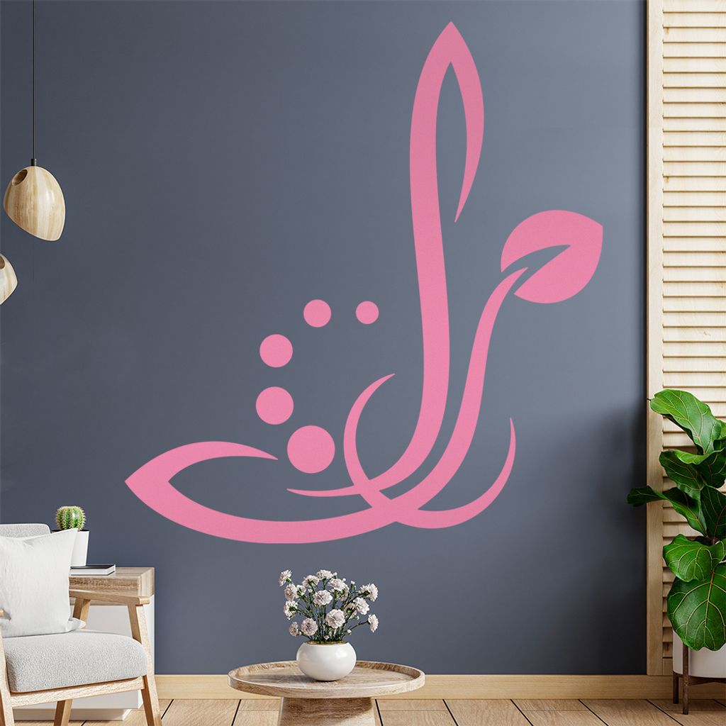 Blätter - Linien Punkte Wandtattoo in 6 Größen - Wandaufkleber Wall Sticker - Dekoration, Küche, Wohnzimmer, Schlafzimmer, Badezimmer