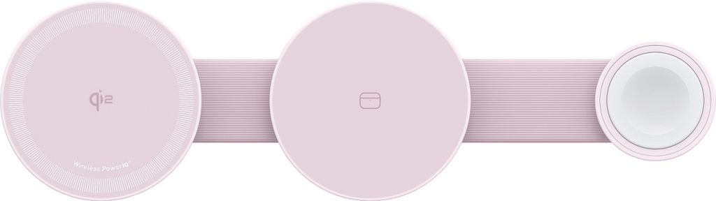 Anker MagGo 3-in-1 kabelloses Ladegerät, MagSafe Qi2, 15 W, faltbar, für iPhone 15/16, AirPods, Apple Watch, Rosa