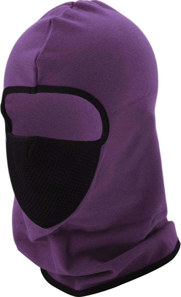 All Inclusive Gesichtsmaske Polyester Wabenstruktur Gesichtsbedeckung Warm Atmungsaktiv Dunkelviolett 1 Stück
