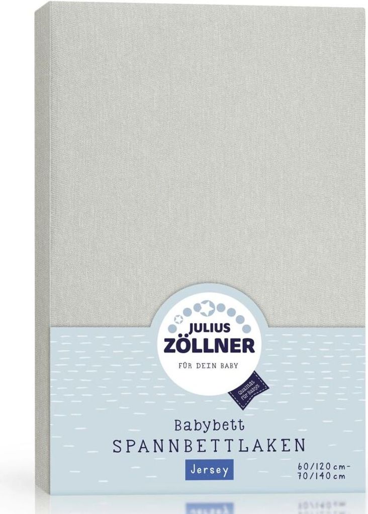 Prostěradlo Julius Zöllner jersey světle šedé 70/140 Obrázek produktu 