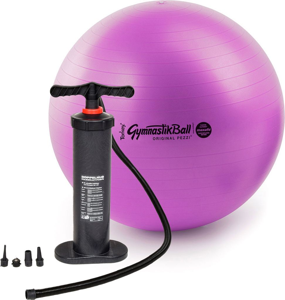 Original Pezzi Gymnastikball MAXAFE m. Standpumpe - violett