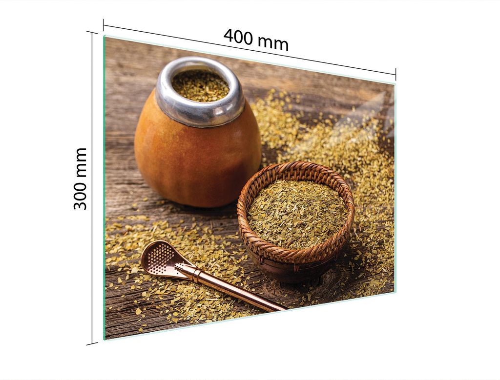 Schneidebrett Herdabdeckplatte Multiglasschneidplatte 40x30 cm Yerba Holz