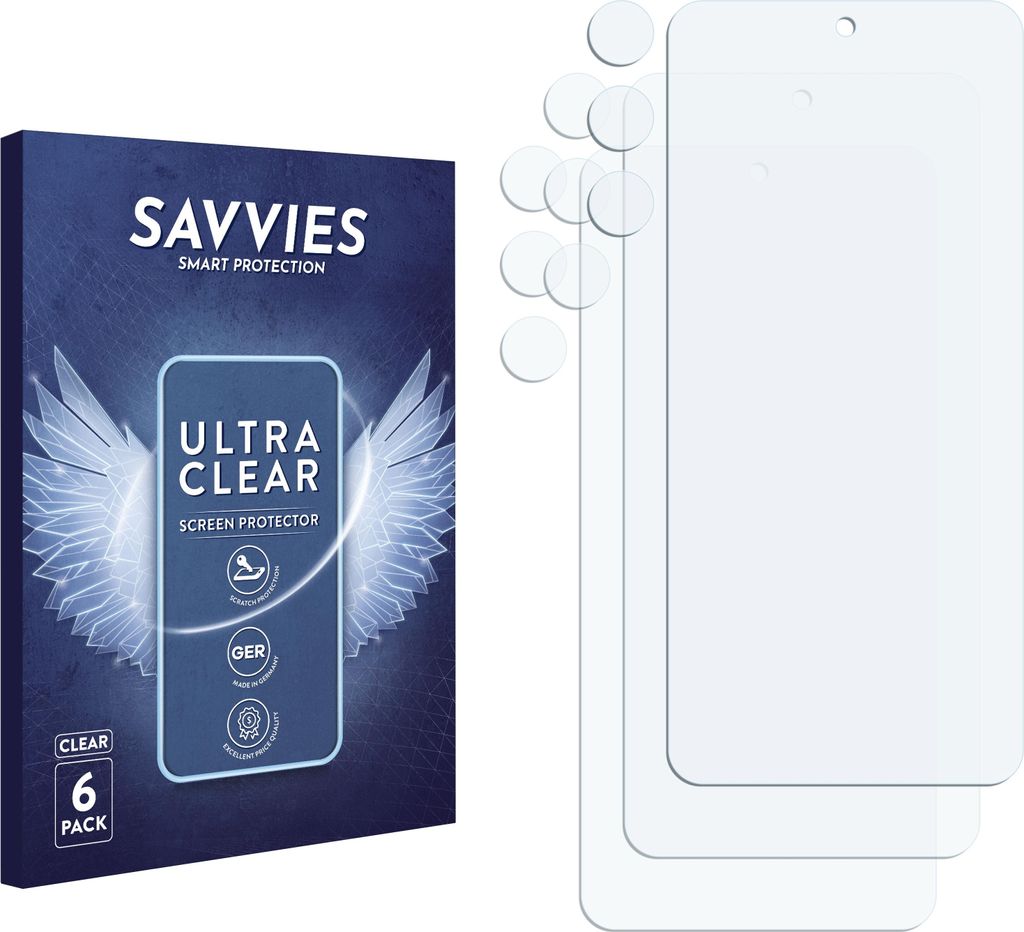 6x Für realme Narzo 80 Lite (Display+Kamera) Schutzfolie Savvies Displayschutz Display Schutz Folie Klar Transparent